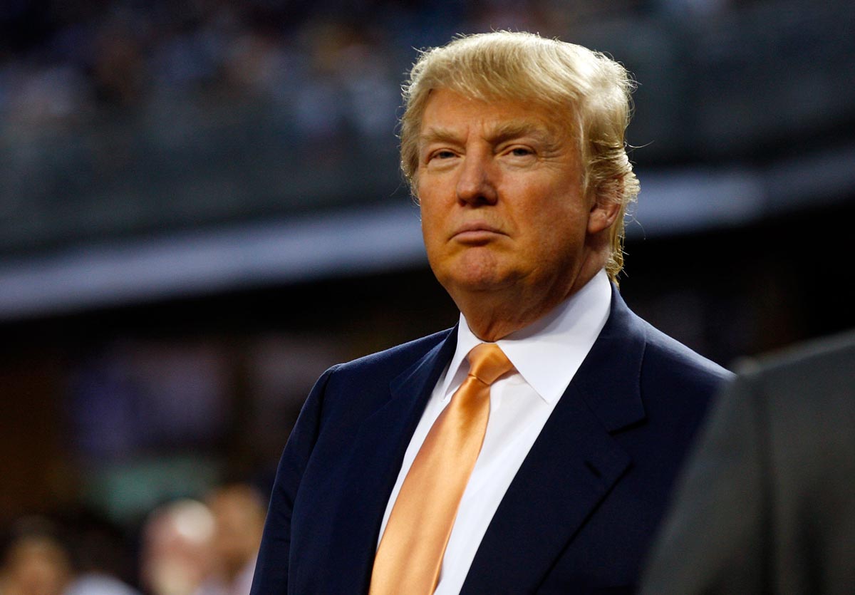 NEW YORK - SEPTEMBER 23:  Donald Trump attends the game between the New York Yankees and the Tampa Bay Rays on September 23, 2010 at Yankee Stadium in the Bronx borough of New York City.  (Photo by Mike Stobe/Getty Images) *** Local Caption *** Donald Trump